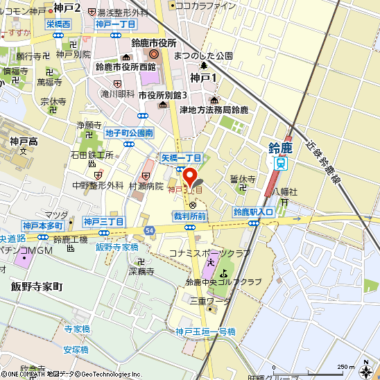 西山ゴム工業所付近の地図